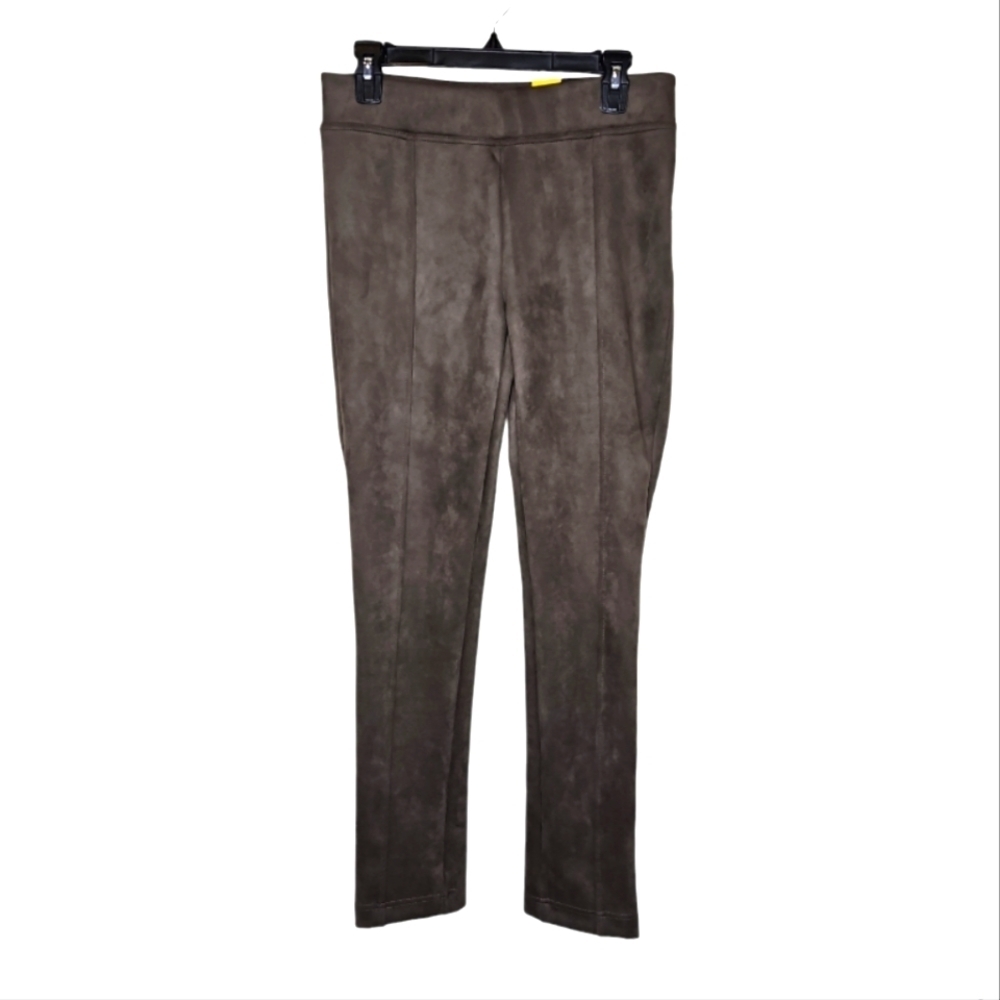 Andrew Marc Brown Stretch Microsuede Leggings Size S NWT